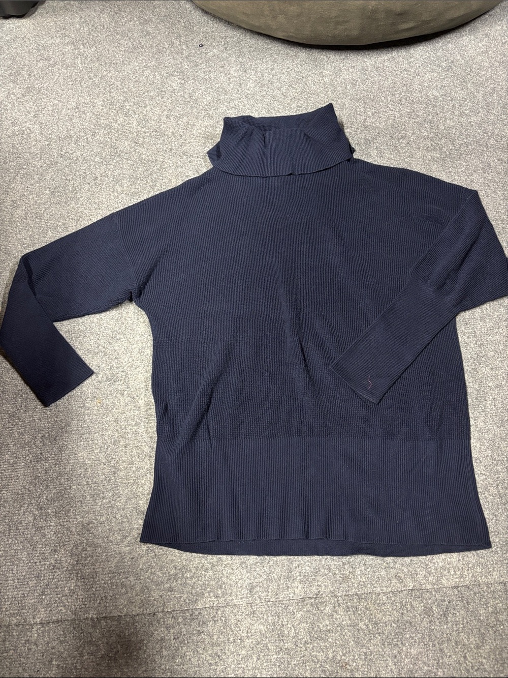 LOFT Outlet Navy Ribbed Turtleneck Sweater